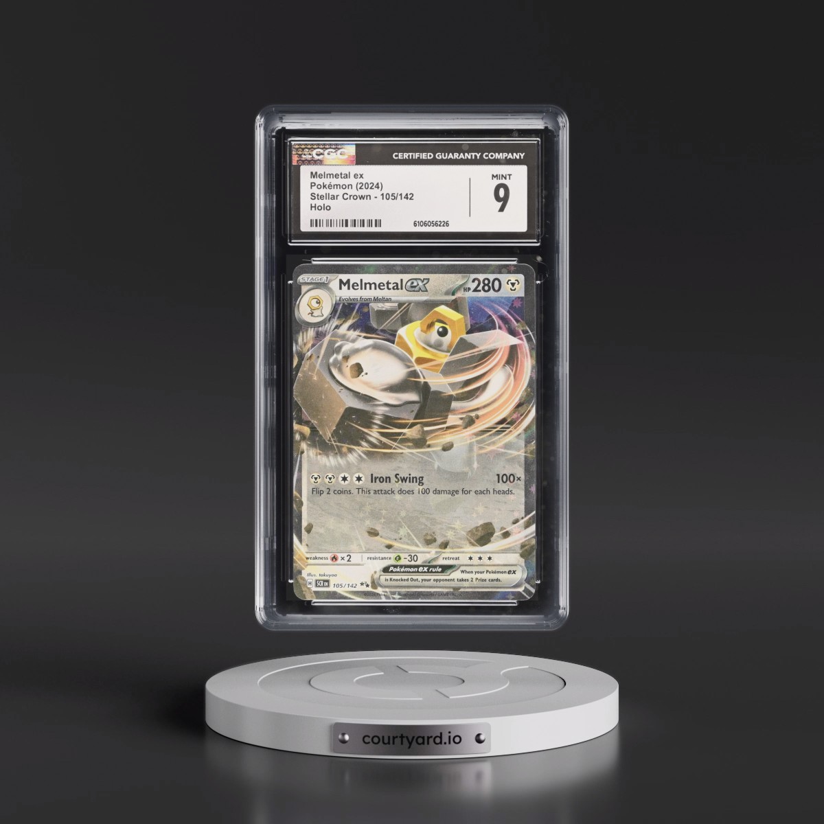 2024 Stellar Crown - SCR EN #105/142 Melmetal ex - Holo (CGC 9 MINT)