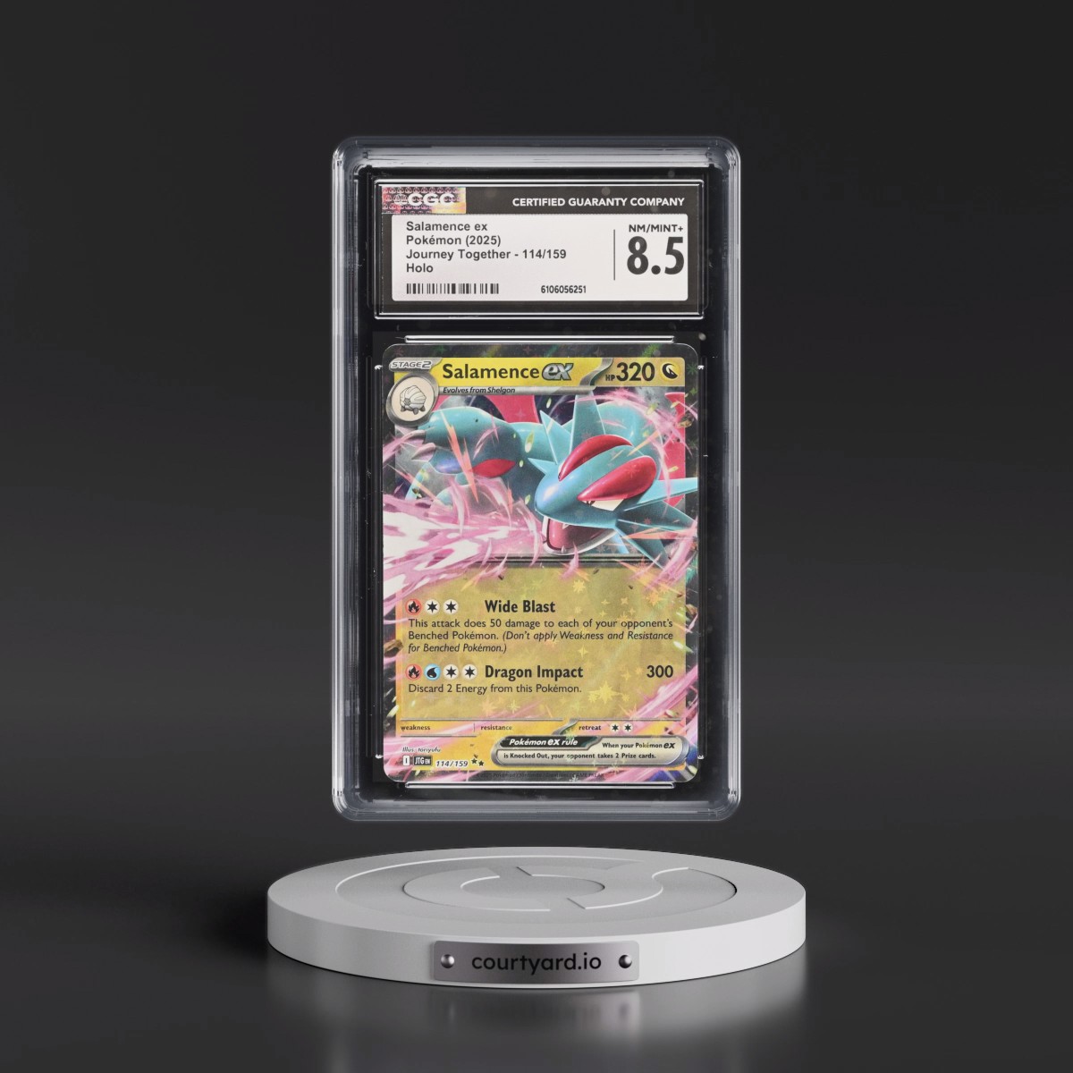 2025 Pokémon Jtg EN-Journey Together #114 Salamence EX - Holo (CGC 8.5 NM-MT+)