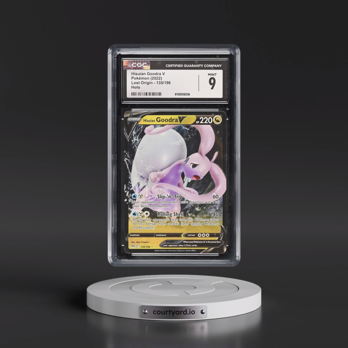 2022 Lost Origin #135/196 Hisuian Goodra V - Holo (CGC 9 MINT)