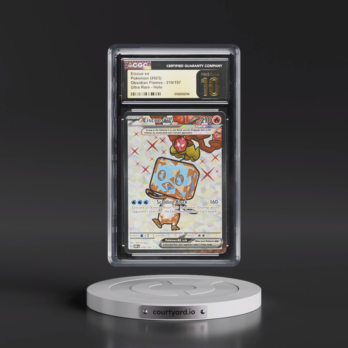 2023 Obsidian Flames - OBF EN #210/197 Eiscue ex - Ultra Rare Holo (CGC 10 PRISTINE)