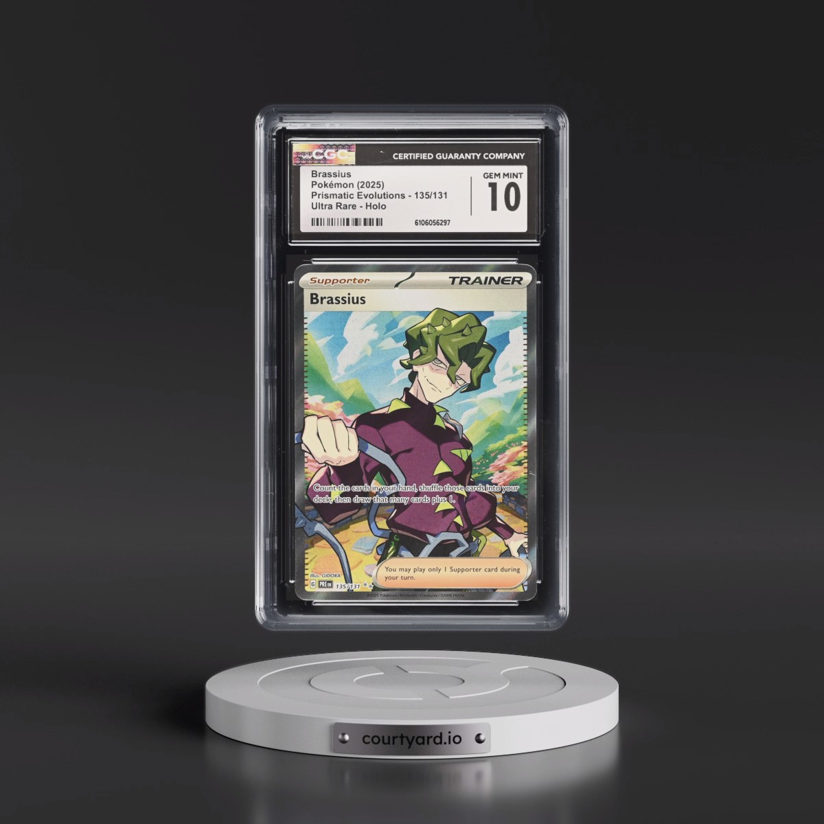 2025 Prismatic Evolutions - PRE EN #135/131 Brassius - Ultra Rare Holo (CGC 10 GEM MINT)