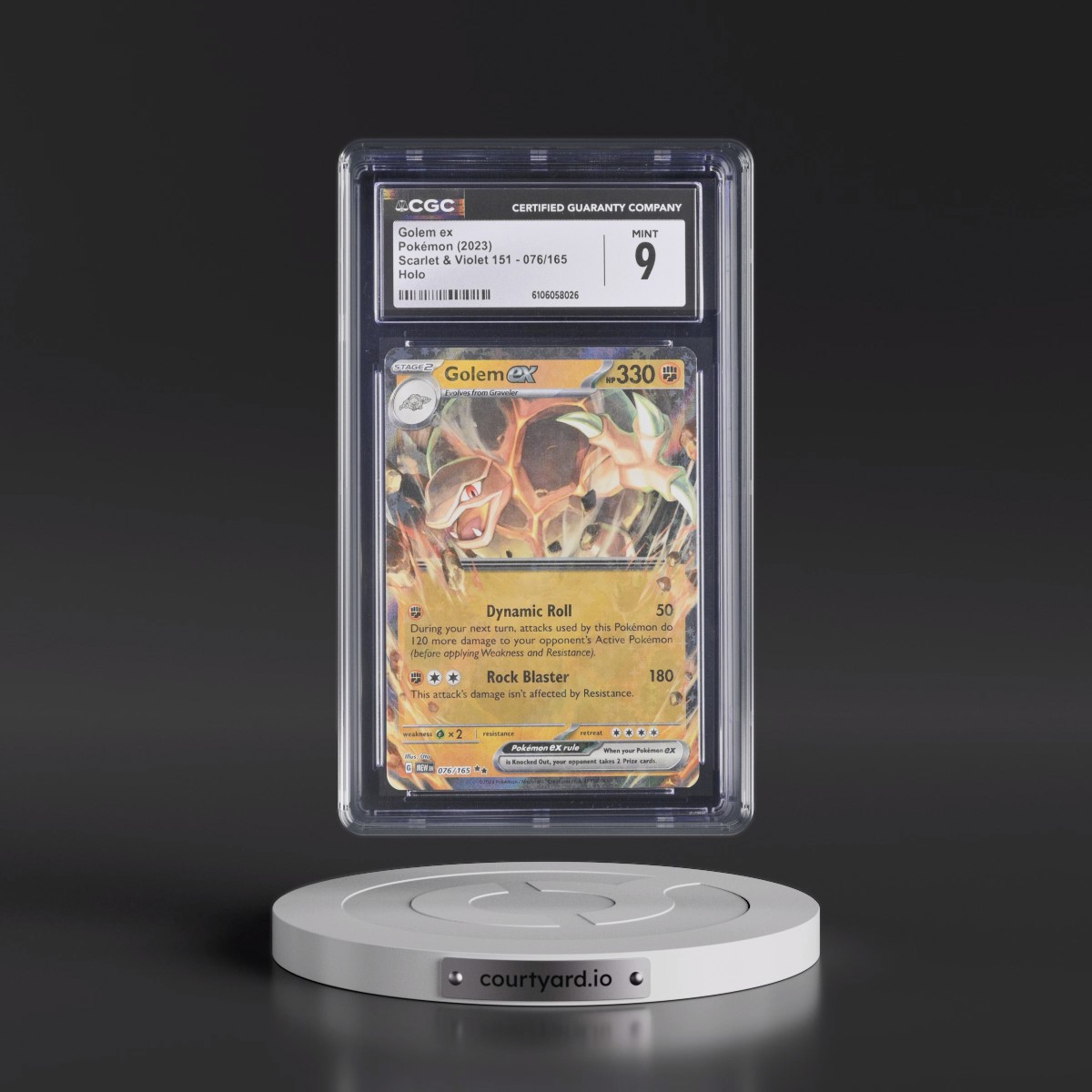 2023 Scarlet & Violet 151 - MEW EN #076/165 Golem ex - Holo (CGC 9 MINT)