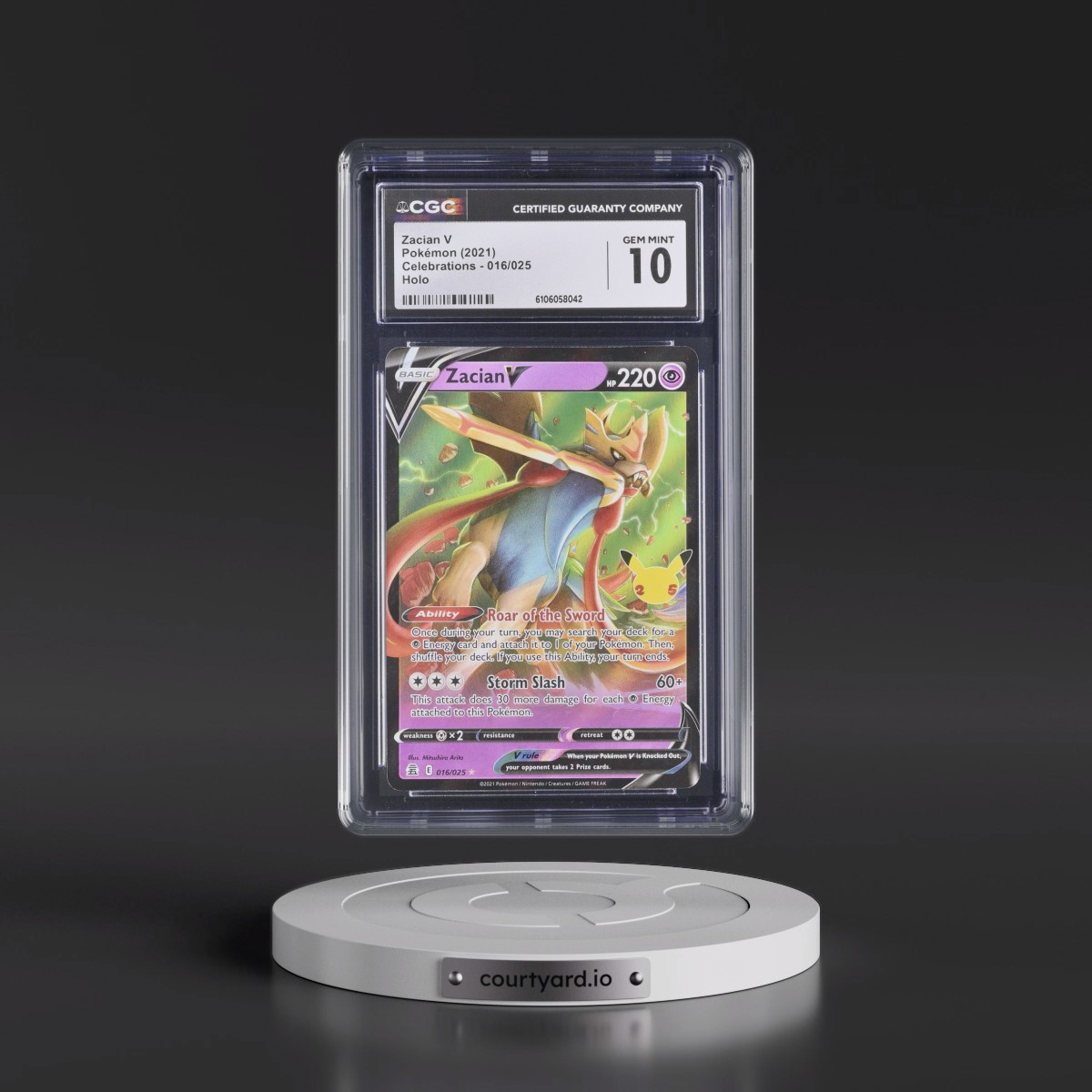 2021 Celebrations #016/025 Zacian V - Holo (CGC 10 GEM MINT)