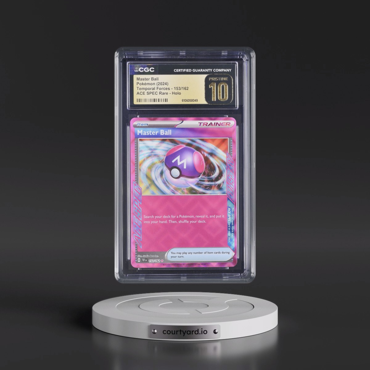 2024 Pokémon Tef EN-Temporal Forces #153 Master Ball (CGC 10 PRISTINE)