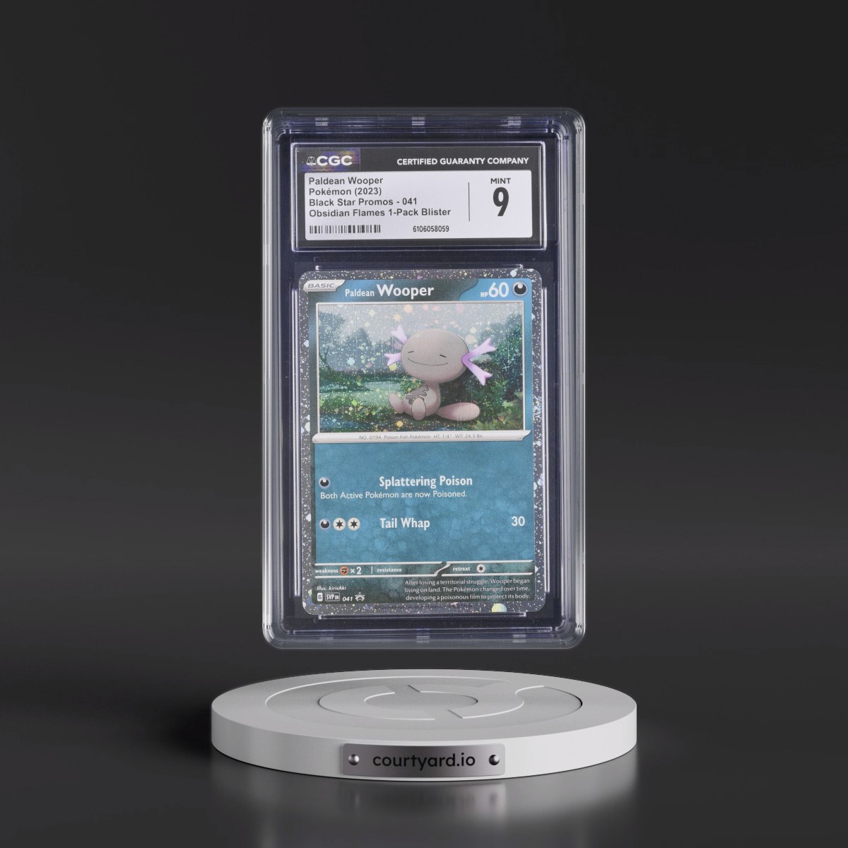2023 Black Star Promos - Scarlet & Violet SVPEN #041 Paldean Wooper - Obsidian Flames 1-Pack Blister (Cosmos Holo) (CGC 9 MINT)