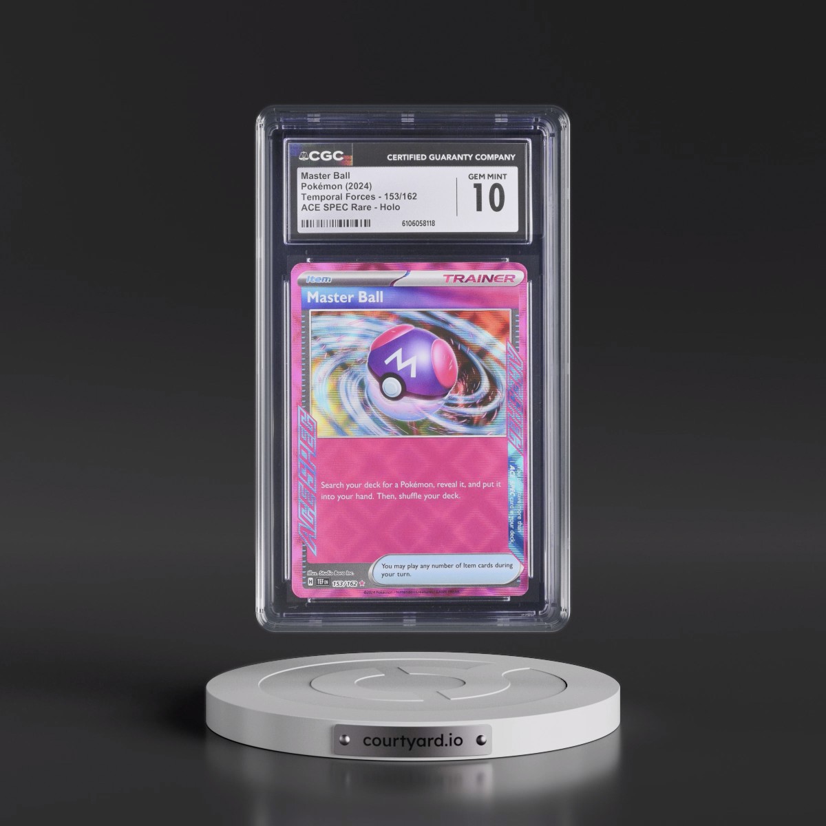2024 Pokémon Tef EN-Temporal Forces #153 Master Ball (CGC 10 GEM MINT)