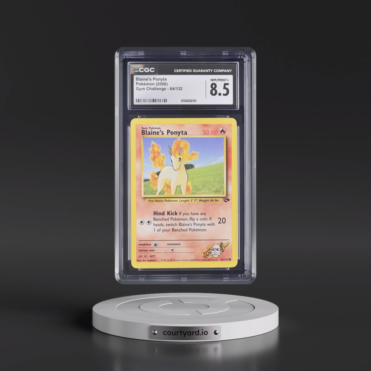 2000 Gym Challenge #64/132 Blaine's Ponyta (CGC 8.5 NM-MT+)