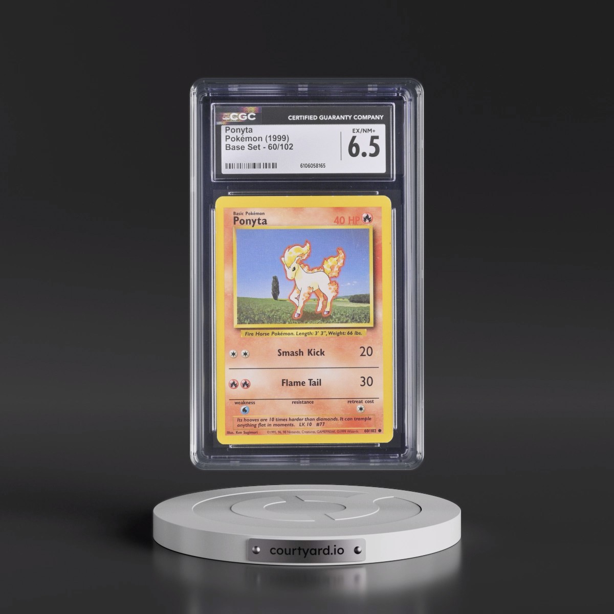 1999 Base Set #60/102 Ponyta (CGC 6.5 EX-NM+)