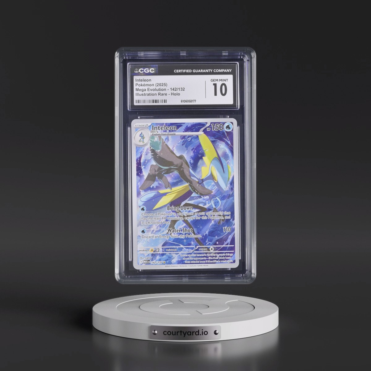2025 Mega Evolution - MEG EN #142/132 Inteleon - Illustration Rare Holo (CGC 10 GEM MINT)