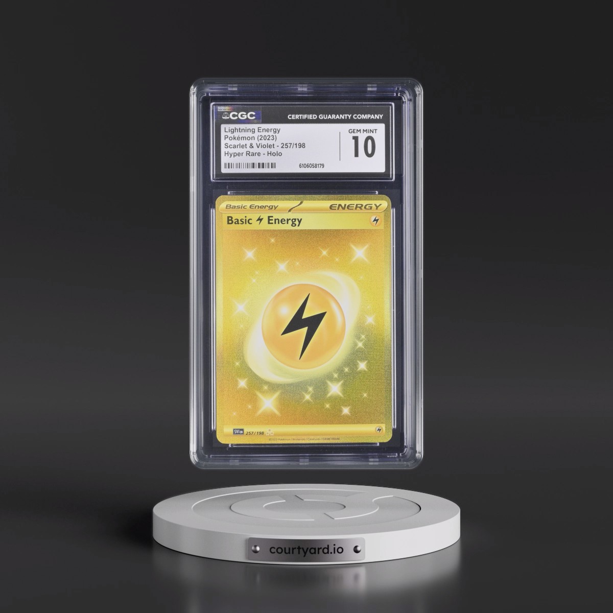 2023 Pokémon Svi EN-Scarlet & Violet #257 Basic Lightning Energy - Hyper Rare (CGC 10 GEM MINT)