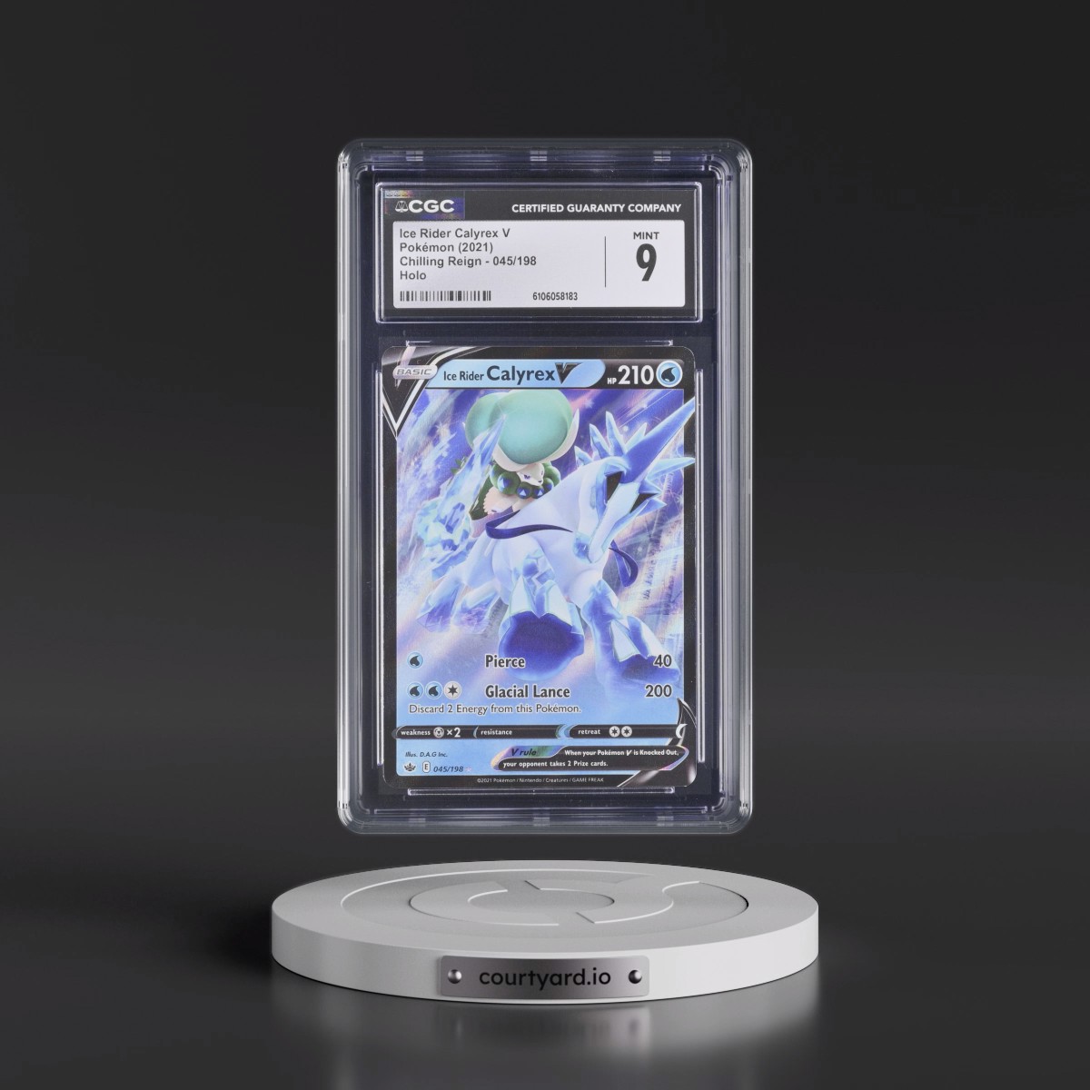 2021 Chilling Reign #045/198 Ice Rider Calyrex V - Holo (CGC 9 MINT)