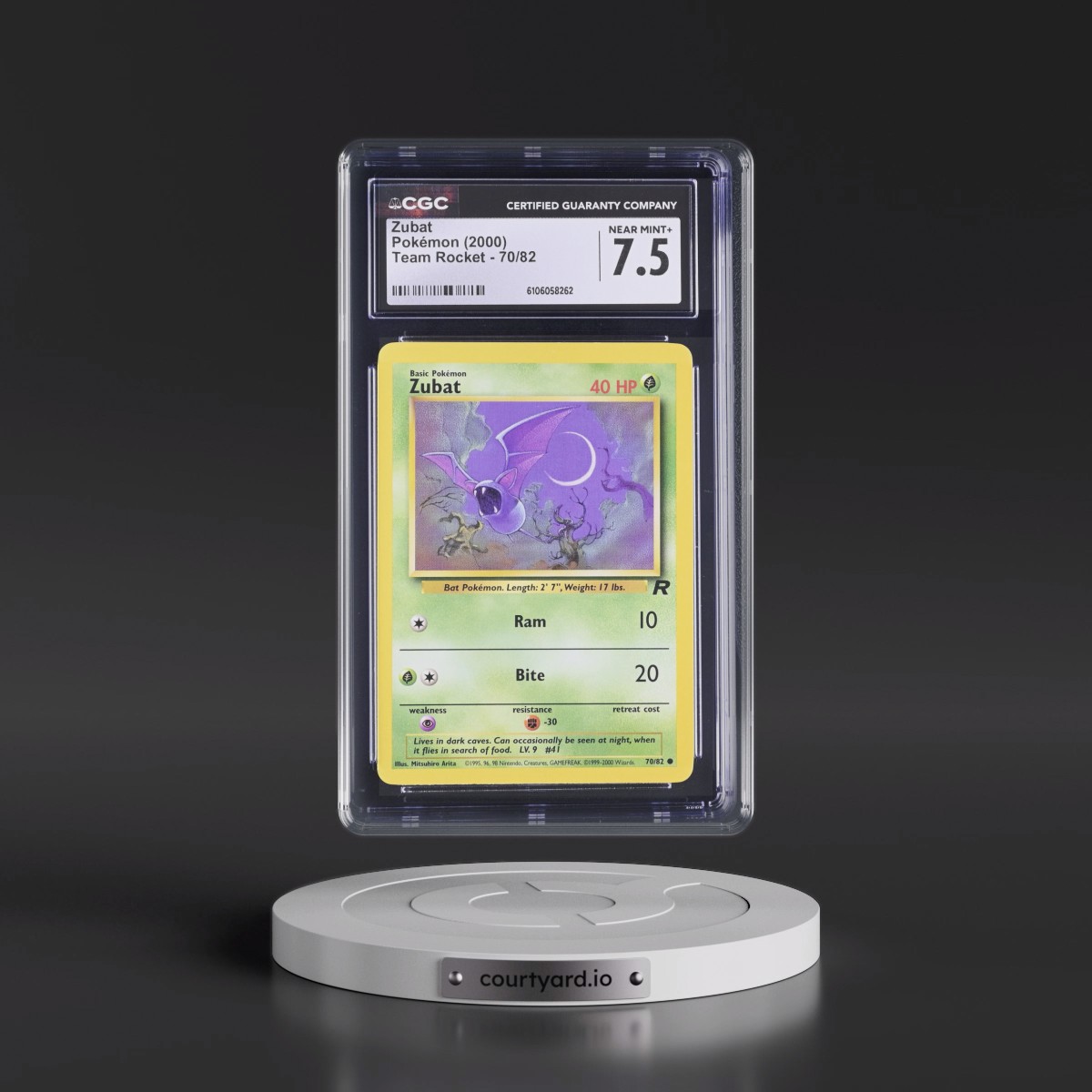 1999 Team Rocket #70/82 Zubat (CGC 7.5 NM+)