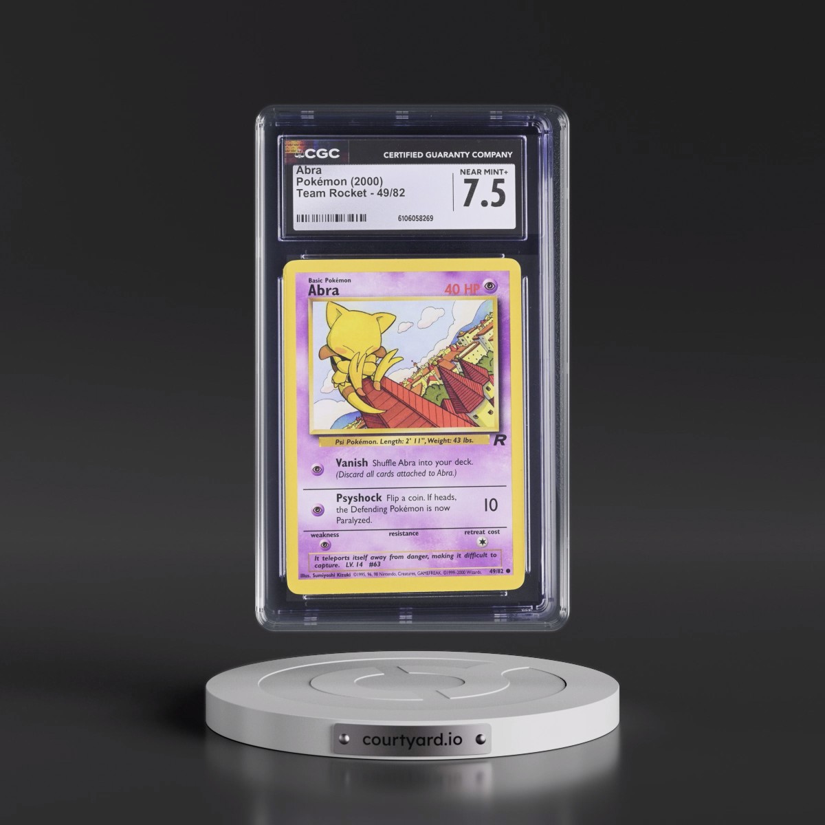 1999 Team Rocket #49/82 Abra (CGC 7.5 NM+)