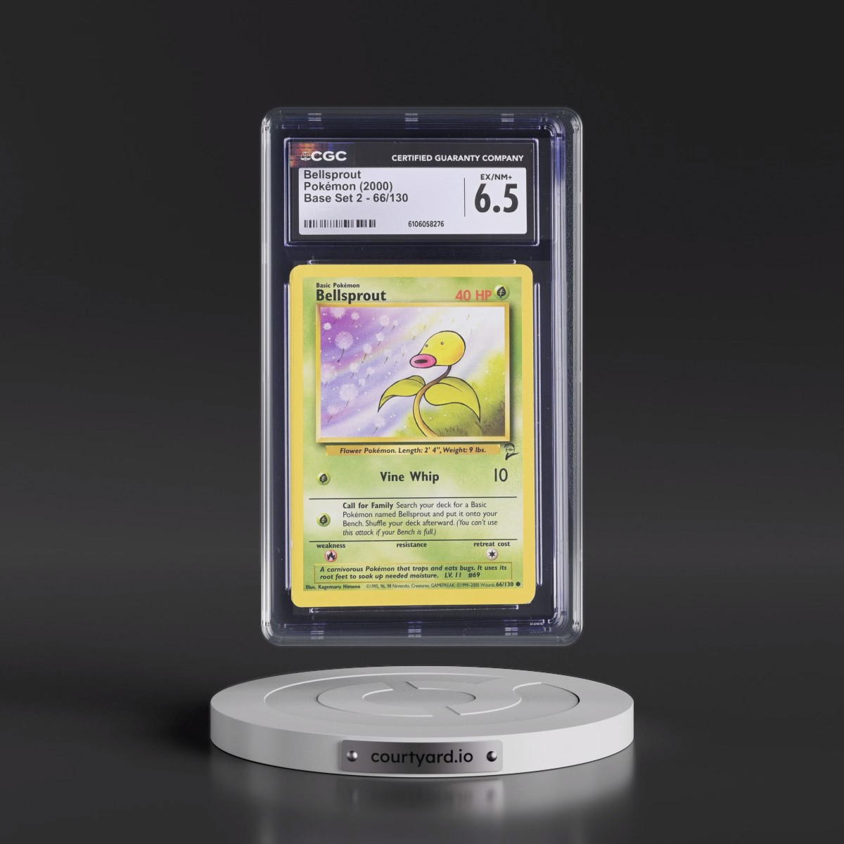2000 Base Set 2 #66/130 Bellsprout (CGC 6.5 EX-NM+)