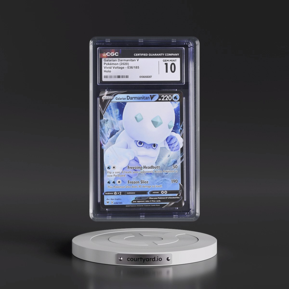 2020 Vivid Voltage #036/185 Galarian Darmanitan V - Holo (CGC 10 GEM MINT)