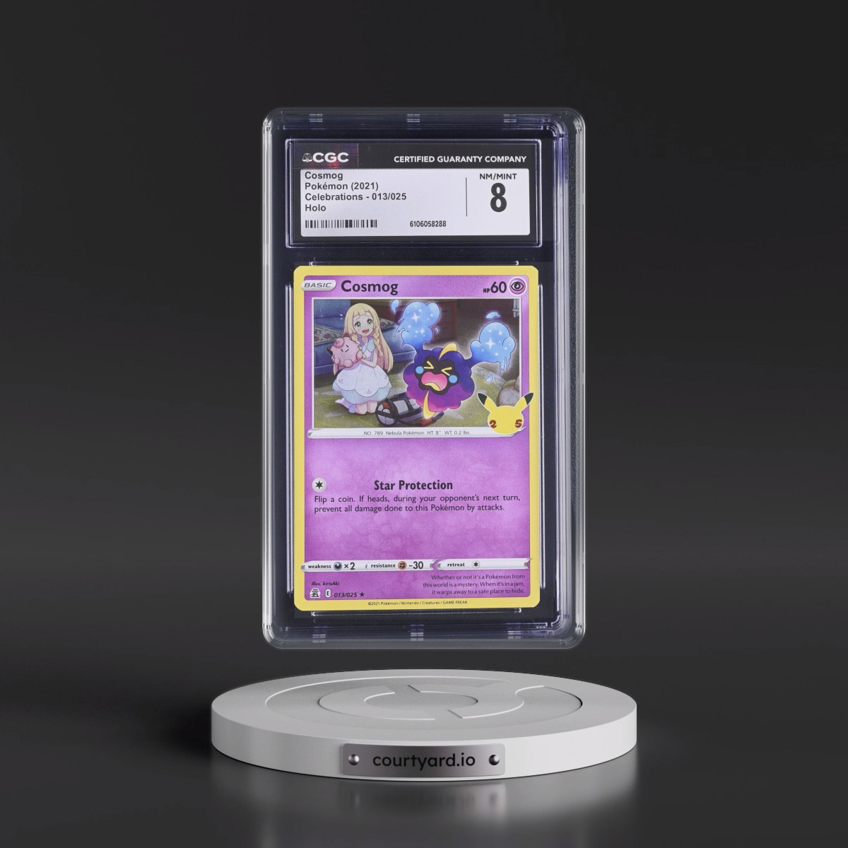 2021 Celebrations #013/025 Cosmog - Holo (CGC 8 NM-MT)