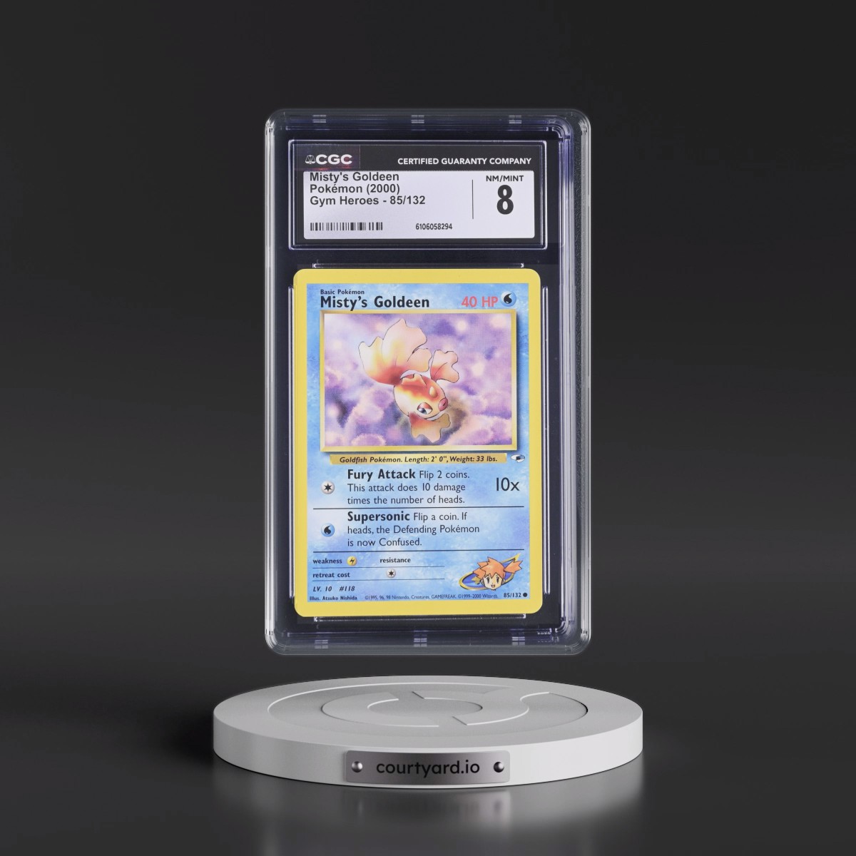 2000 Gym Heroes #85/132 Misty's Goldeen (CGC 8 NM-MT)
