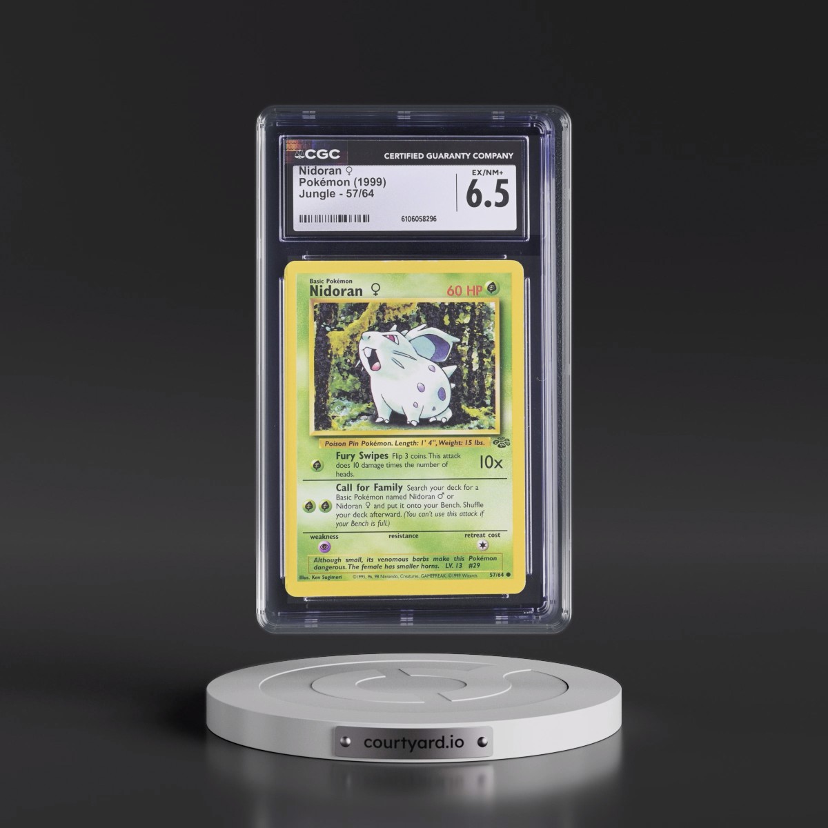1999 Jungle #57/64 Nidoran â?? (CGC 6.5 EX-NM+)