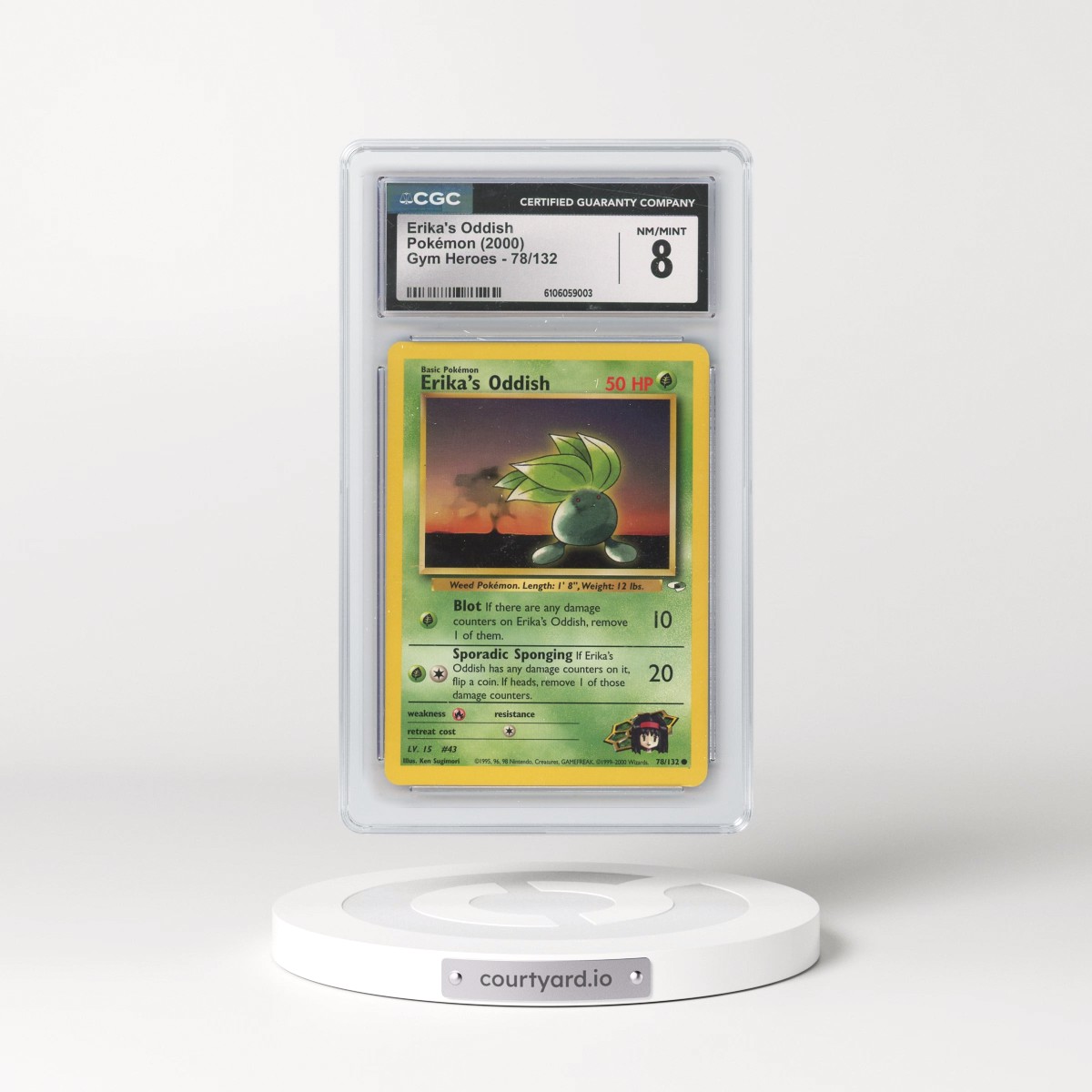 2000 Gym Heroes #78/132 Erika's Oddish (CGC 8 NM-MT)