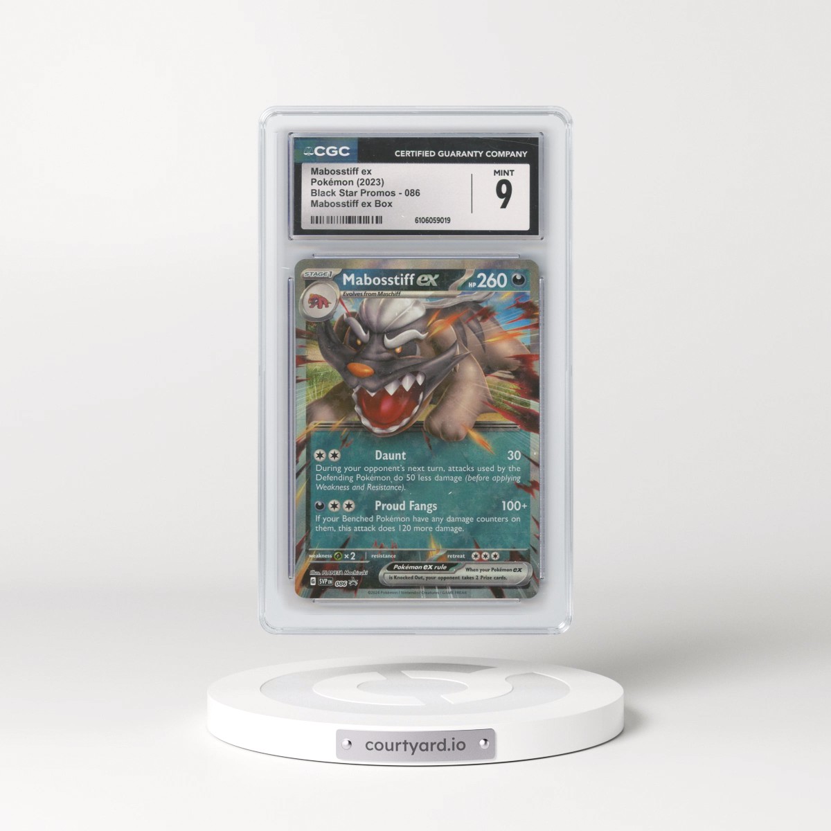 2023 Black Star Promos - Scarlet & Violet SVP EN #086 Mabosstiff ex - Mabosstiff ex Box (Holo) (CGC 9 MINT)