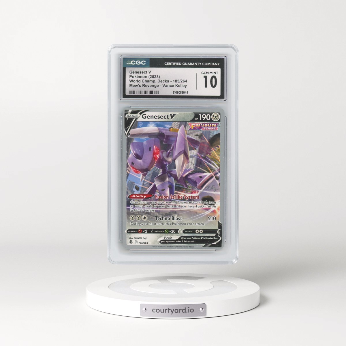 2004 World Championship Decks #185/264 Genesect V - Holo Mew's Revenge Vance Kelley (CGC 10 GEM MINT)