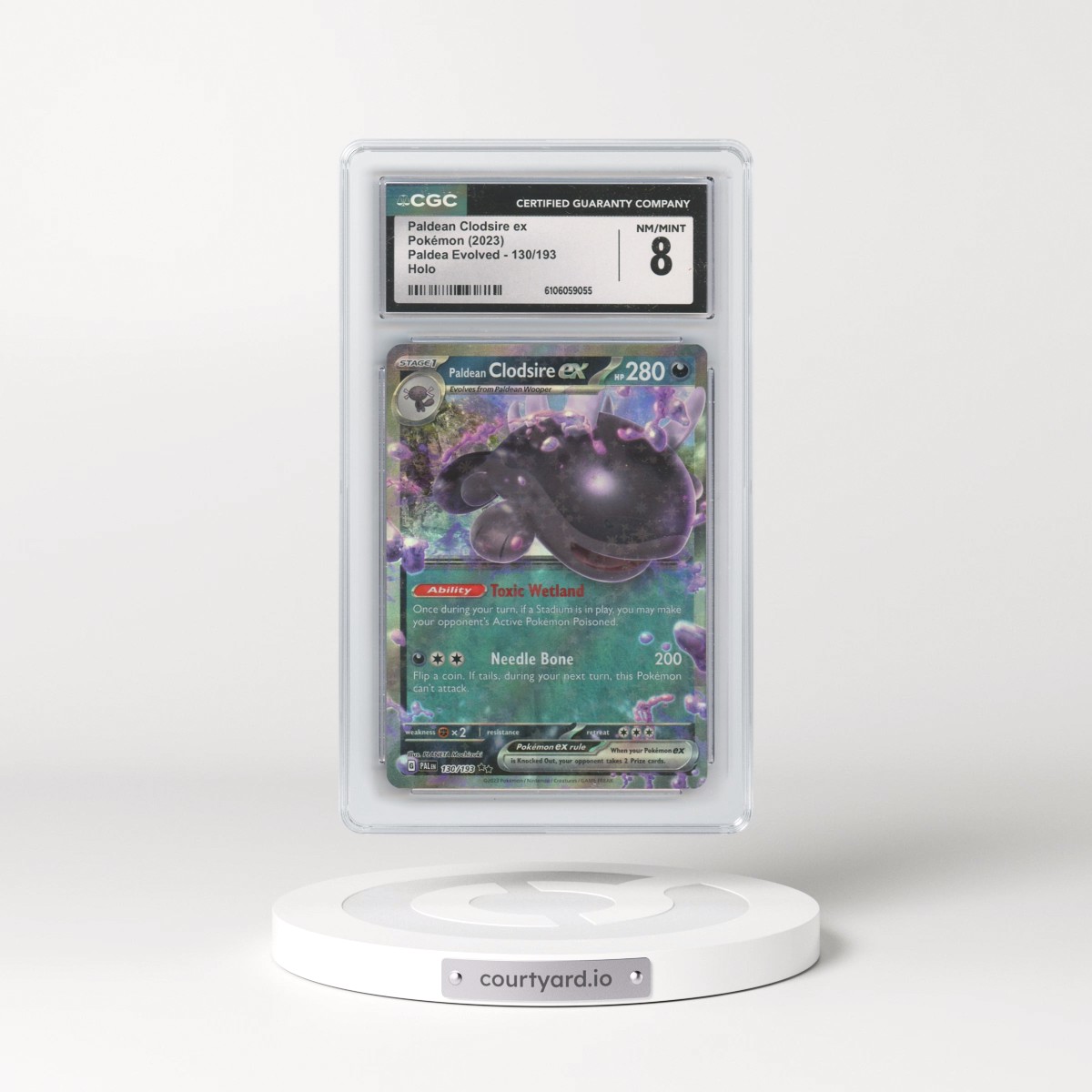 2023 Paldea Evolved - PAL EN #130/193 Paldean Clodsire ex - Holo (CGC 8 NM-MT)