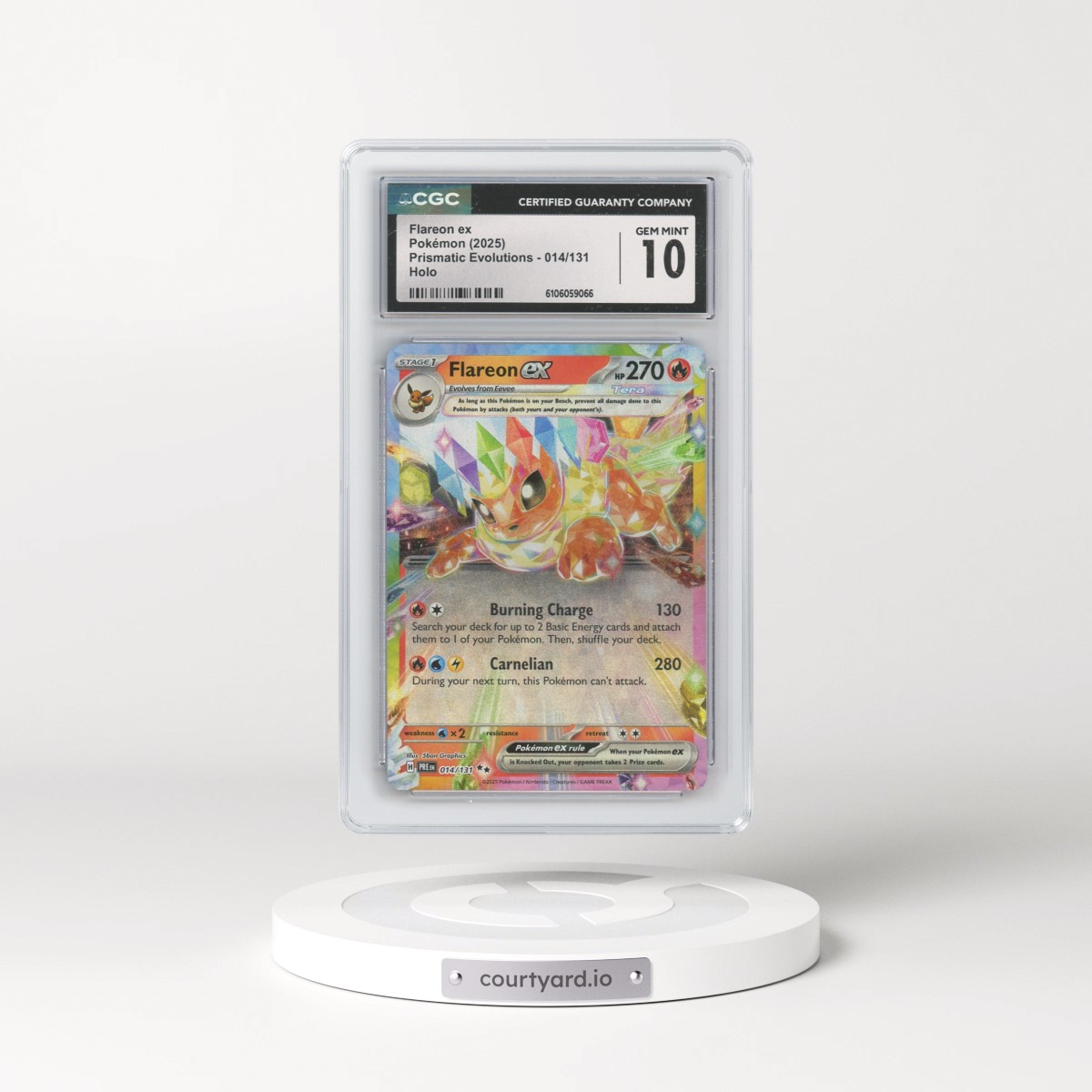 2024 Prismatic Evolutions - PRE EN #014/131 Flareon ex - Holo (CGC 10 GEM MINT)