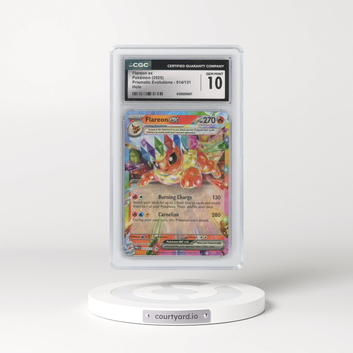 2024 Prismatic Evolutions - PRE EN #014/131 Flareon ex - Holo (CGC 10 GEM MINT)