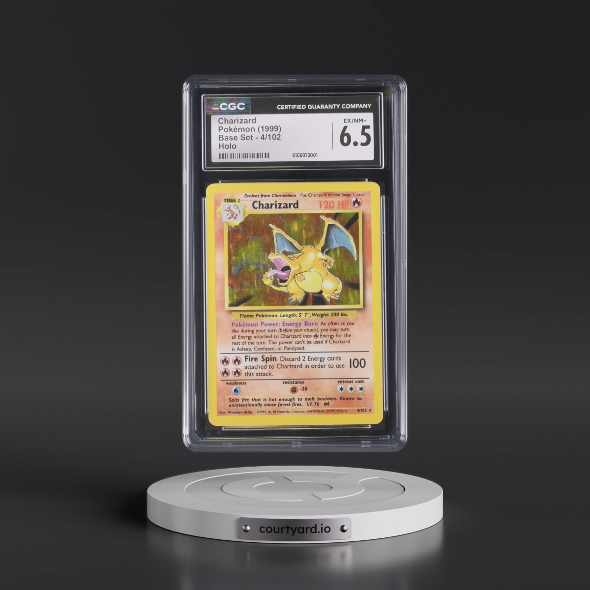 1999 Base Set #4/102 Charizard - Holo (CGC 6.5 EX-NM+)