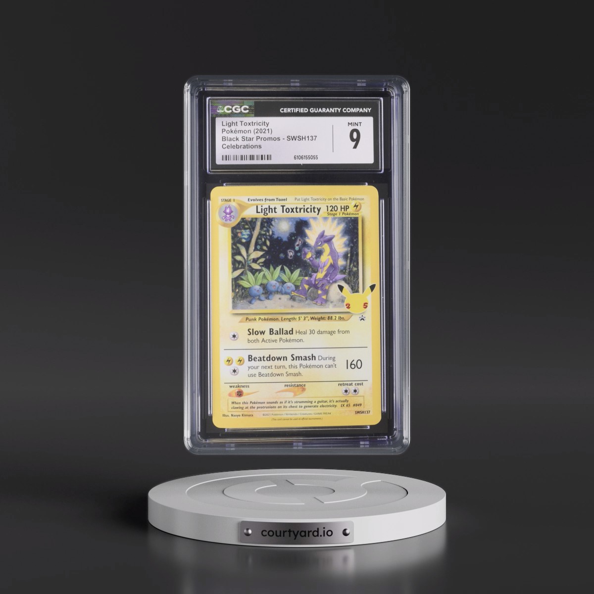 2017 Black Star Promos - Sword & Shield #SWSH137 Light Toxtricity - Celebrations (Holo) (CGC 9 MINT)