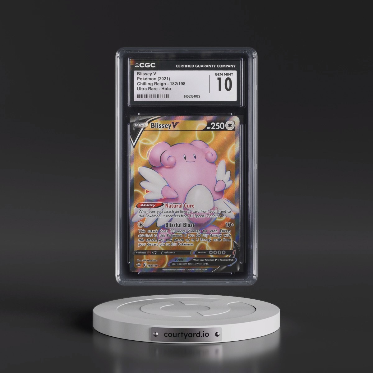 2021 Chilling Reign #182/198 Blissey V - Ultra Rare Holo (CGC 10 GEM MINT)