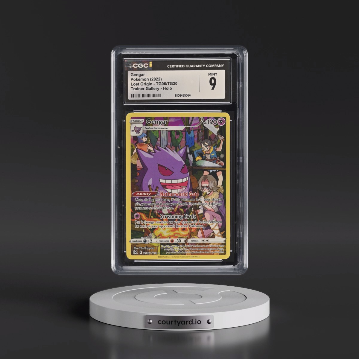 2022 Lost Origin #TG06/TG30 Gengar - Trainer Gallery Holo (CGC 9 MINT)