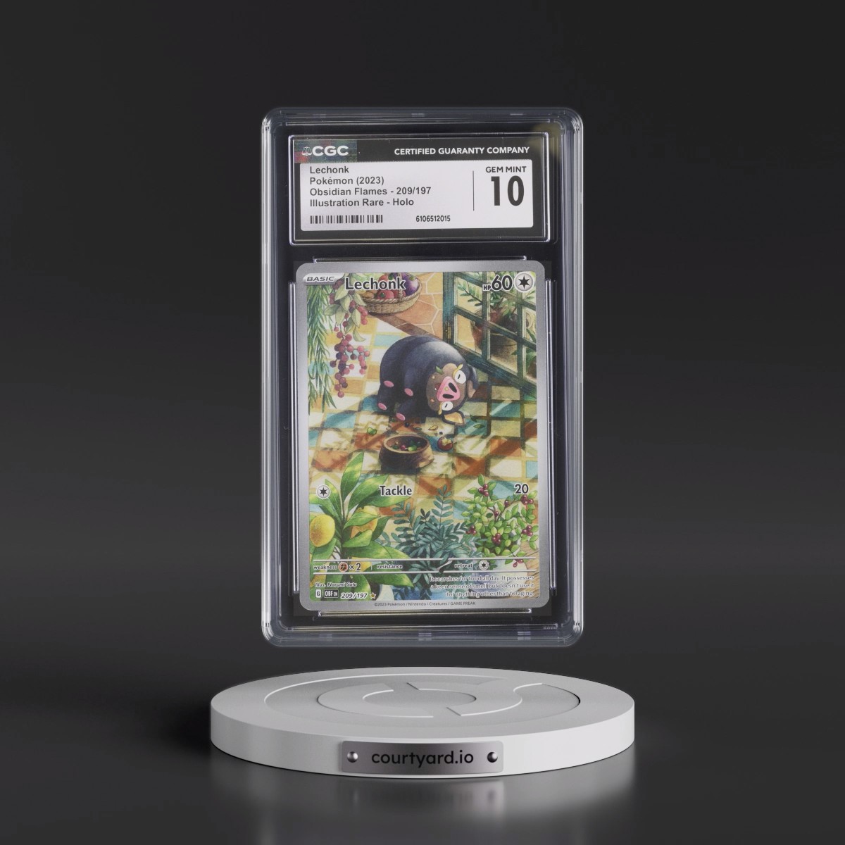 2023 Obsidian Flames - OBF EN #209/197 Lechonk - Illustration Rare Holo (CGC 10 GEM MINT)