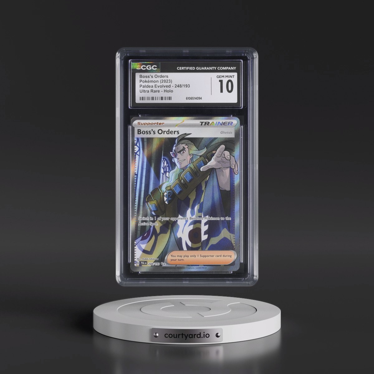 2023 Paldea Evolved - PAL EN #248/193 Boss's Orders - Ultra Rare Holo (CGC 10 GEM MINT)