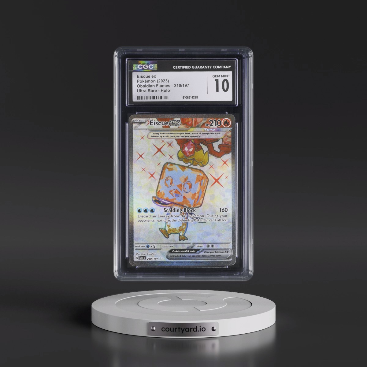2023 Obsidian Flames - OBF EN #210/197 Eiscue ex - Ultra Rare Holo (CGC 10 GEM MINT)