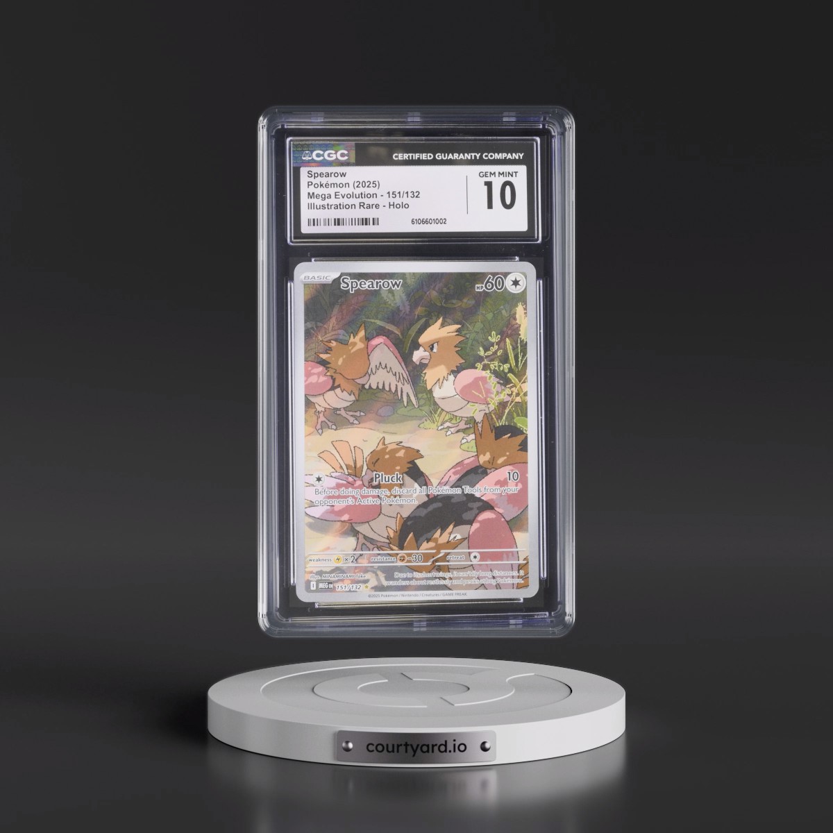 2025 Mega Evolution - MEG EN #151/132 Spearow - Illustration Rare Holo (CGC 10 GEM MINT)