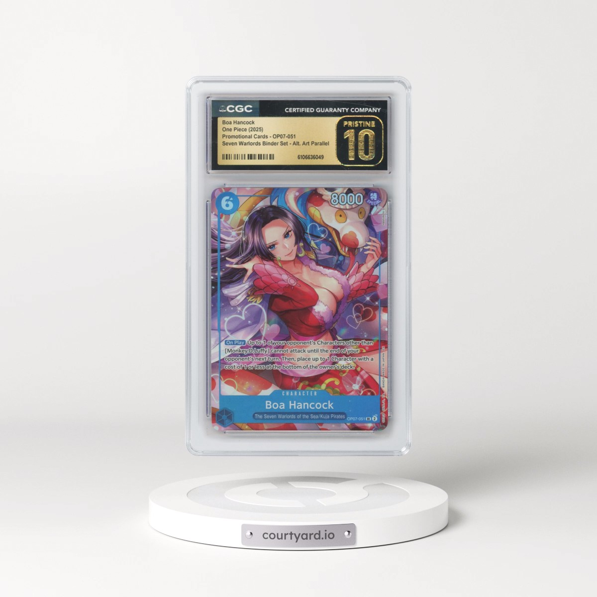 2025 Seven Warlords Binder Set - English #OP07-051 Boa Hancock - (Borderless) (CGC 10 PRISTINE)