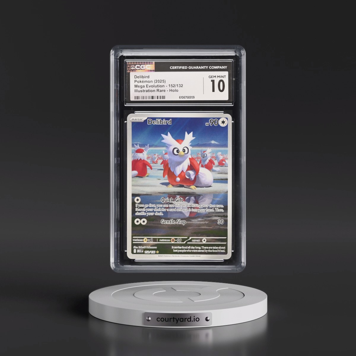2025 Mega Evolution - MEG EN #152/132 Delibird - Illustration Rare Holo (CGC 10 GEM MINT)