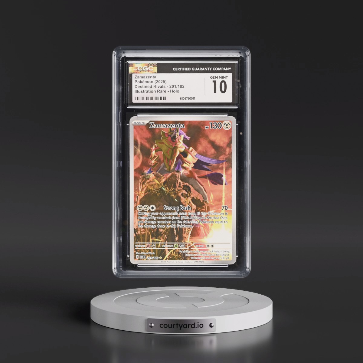 2025 Pokémon Dri EN-Destined Rivals #201 Zamazenta - Illustration Rare (CGC 10 GEM MINT)