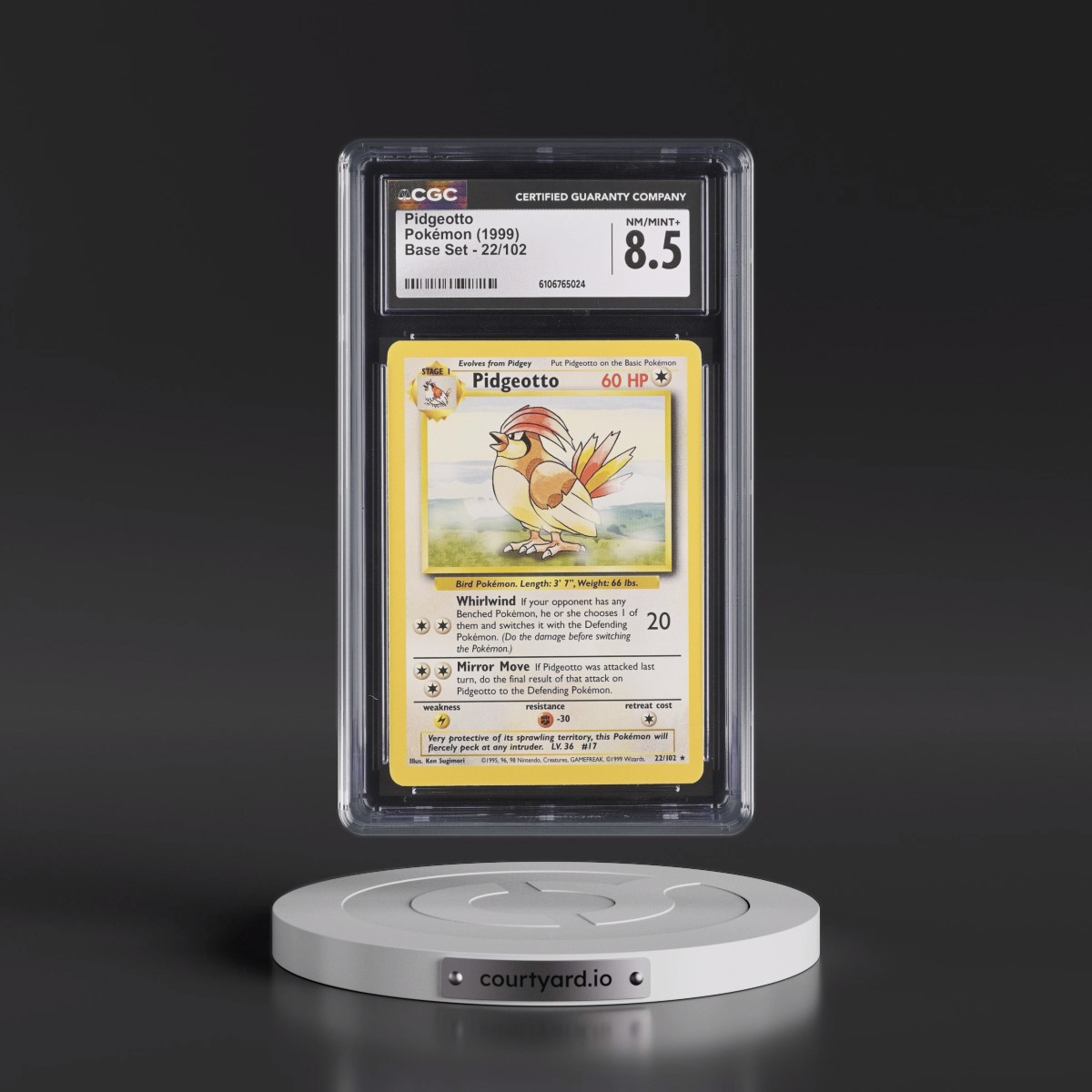 1999 Base Set #22/102 Pidgeotto (CGC 8.5 NM-MT+)