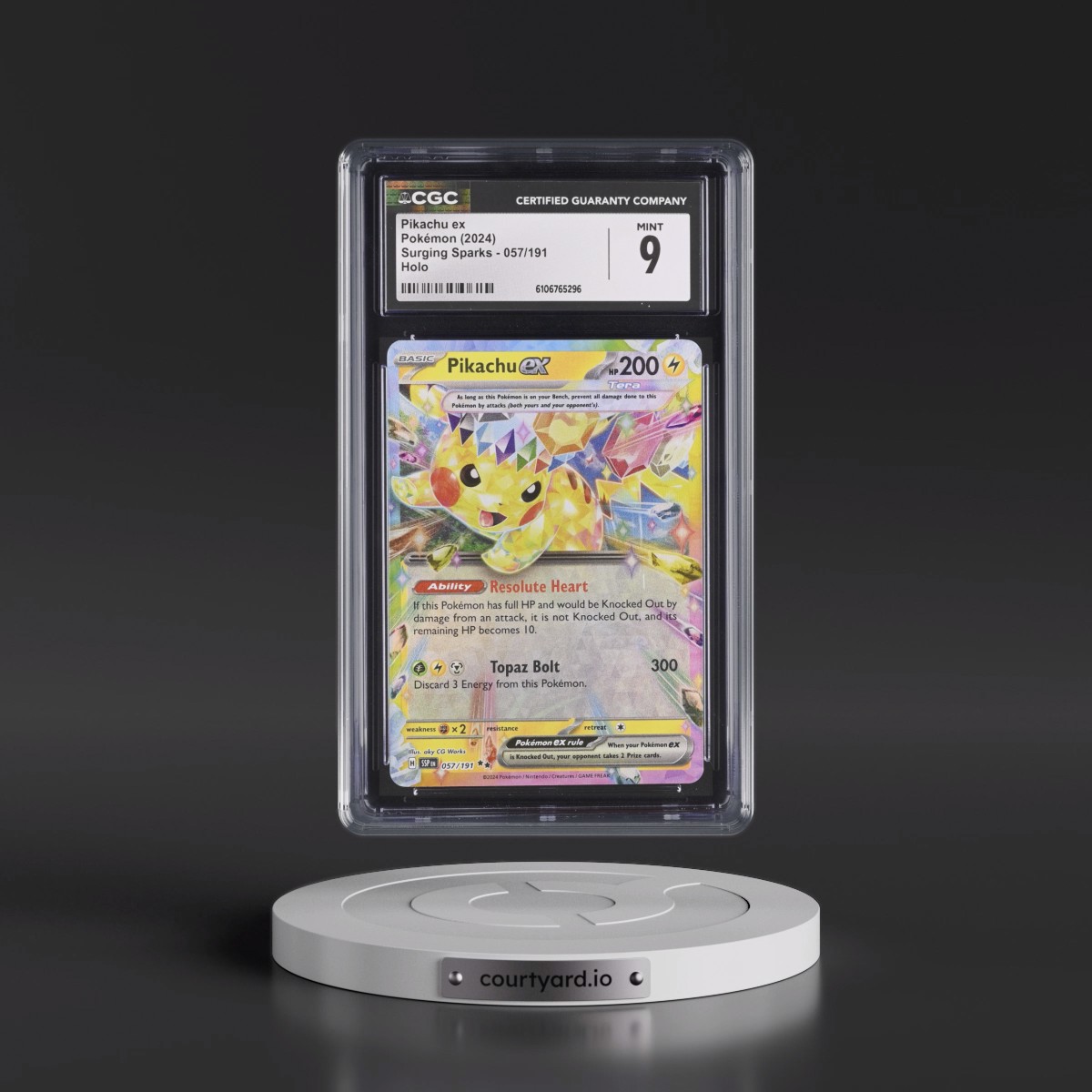 2024 Surging Sparks - SSP EN #057/191 Pikachu ex - Holo (CGC 9 MINT)