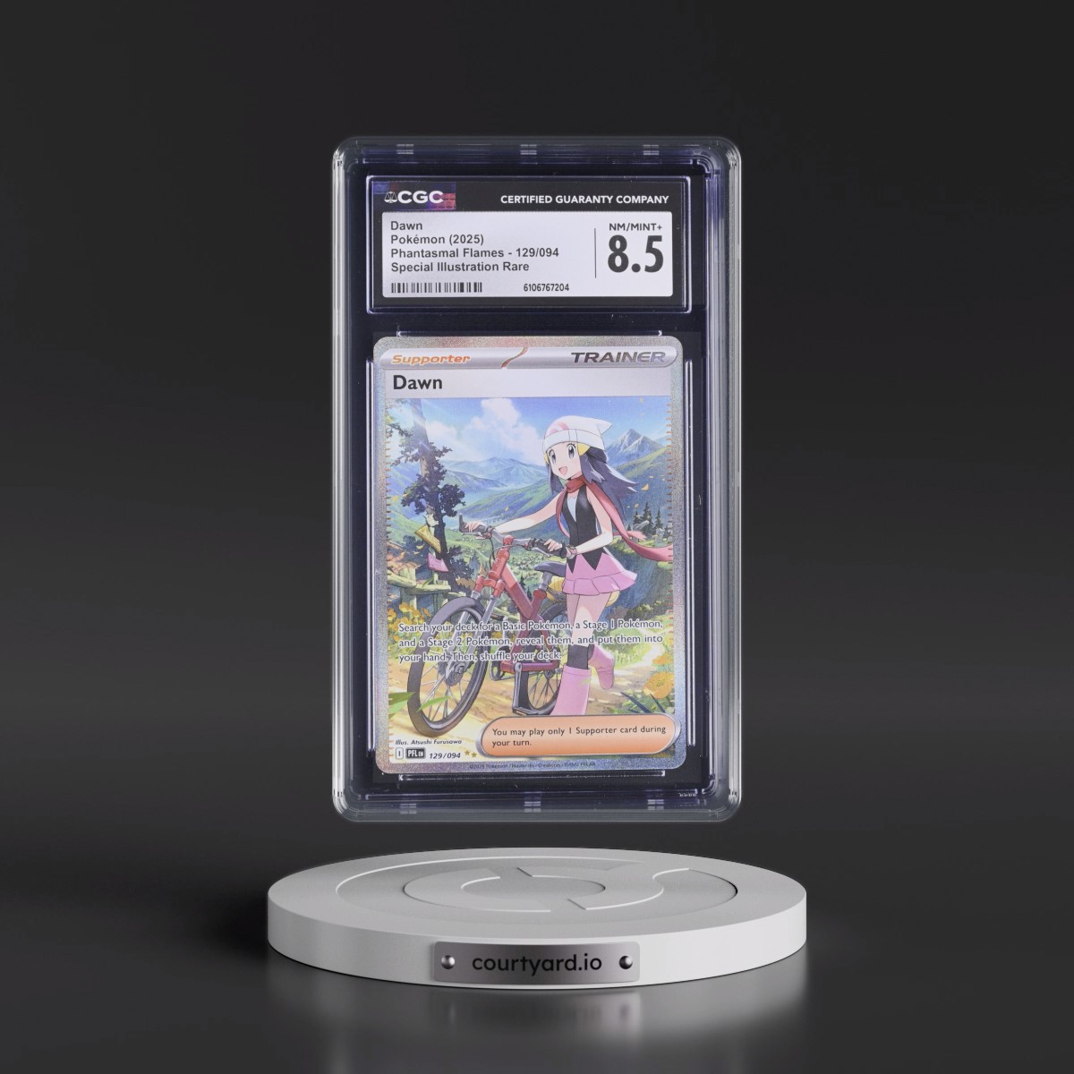 2025 Phantasmal Flames - PFL EN #129/094 Dawn - Special Illustration Rare (Holo) (CGC 8.5 NM-MT+)