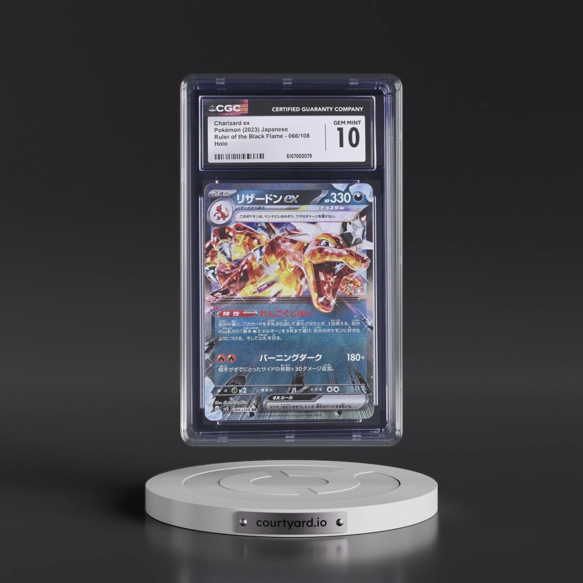 2023 Ruler of the Black Flame #066/108 Charizard ex - Holo (CGC 10 GEM MINT)