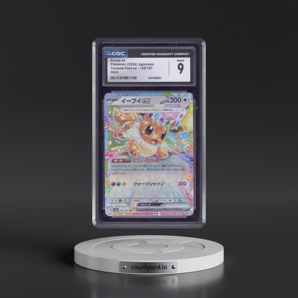 2024 High Class Pack: Terastal Fest ex - sv8a #126/187 Eevee ex - Holo (CGC 9 MINT)