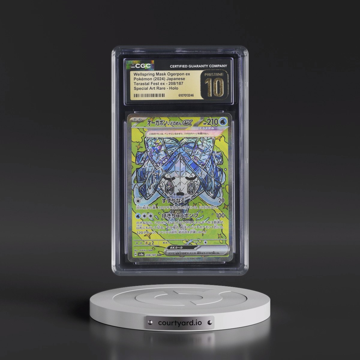 2024 High Class Pack: Terastal Fest ex - sv8a #208/187 Wellspring Mask Ogerpon ex - Special Art Rare Holo (CGC 10 PRISTINE)