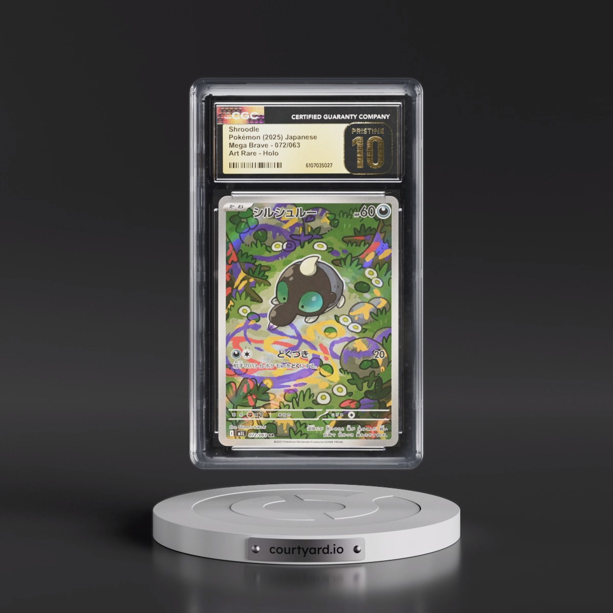 2025 Mega Brave - M1L #072/063 Shroodle - Art Rare Holo (CGC 10 PRISTINE)