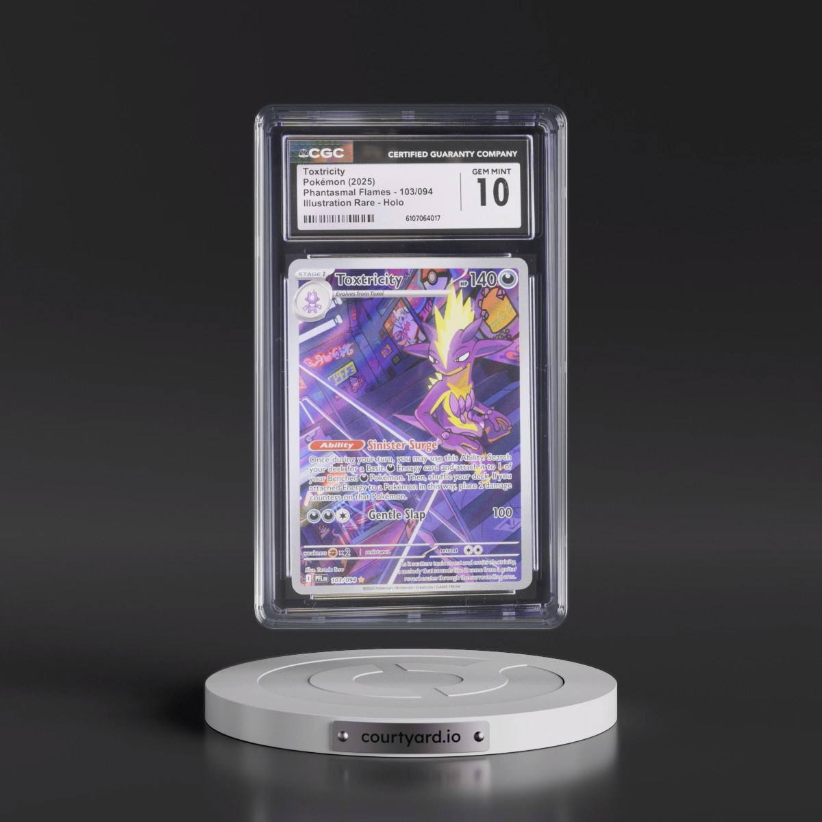 2025 Phantasmal Flames - PFL EN #103/094 Toxtricity - Illustration Rare Holo (CGC 10 GEM MINT)