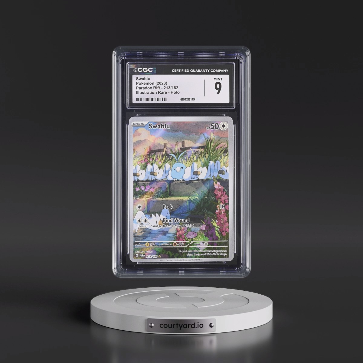 2023 Paradox Rift - PAR EN #213/182 Swablu - Illustration Rare Holo (CGC 9 MINT)