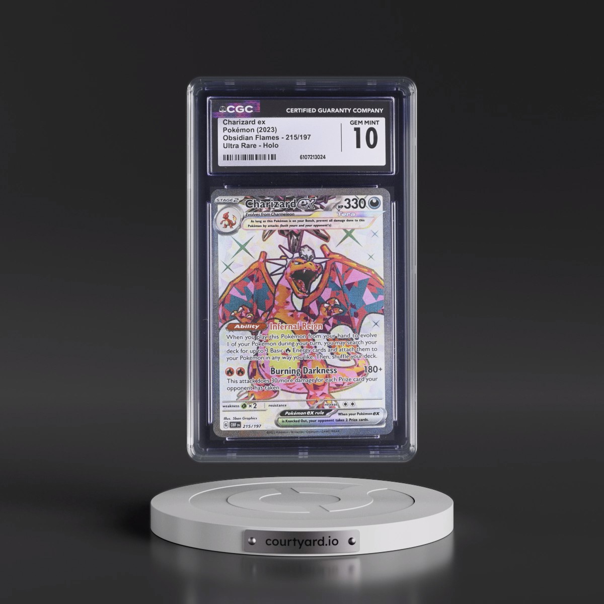 2023 Obsidian Flames - OBF EN #215/197 Charizard ex - Ultra Rare Holo (CGC 10 GEM MINT)