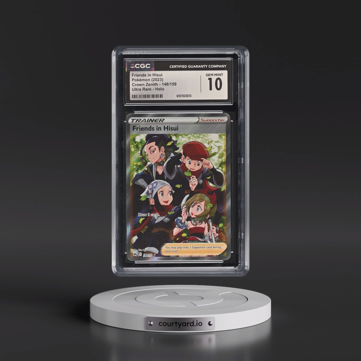 2023 Crown Zenith #148/159 Friends in Hisui - Ultra Rare Holo (CGC 10 GEM MINT)